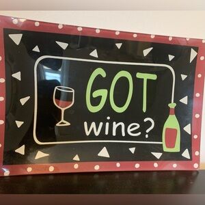 Ganz “Got Wine?” Glass Serving Tray